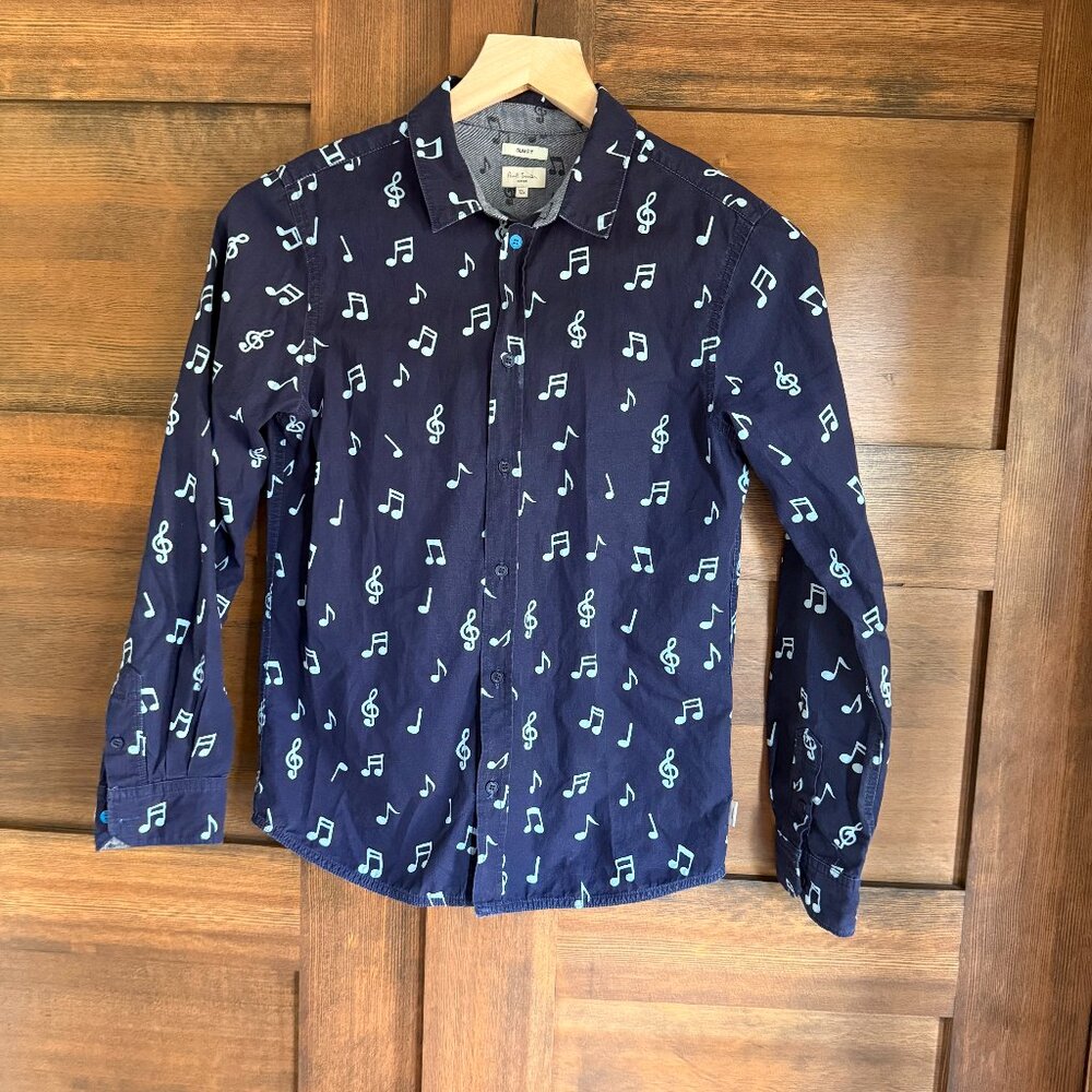 Paul Smith musical notes button down juniors